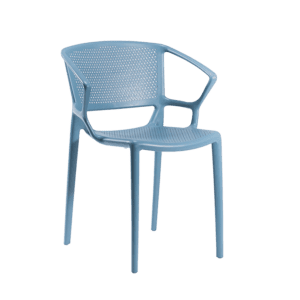 Chaise empilable en fibre de verre et polypropylène en coloris rouge