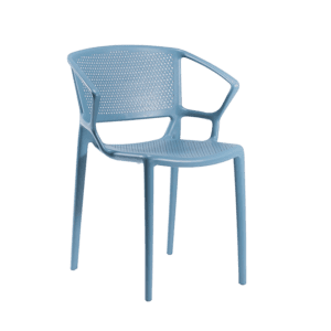 Chaise empilable en fibre de verre et polypropylène en coloris rouge