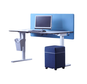 bureau avec panneau acoustique