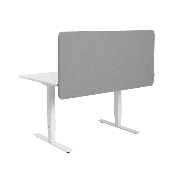 Panneau SOFTLINE insonorisant monté sur une table de bureau