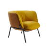 Chaise design avec rembourrage en mousse froide et revêtement en cuir