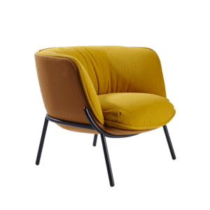 Chaise design avec rembourrage en mousse froide et revêtement en cuir