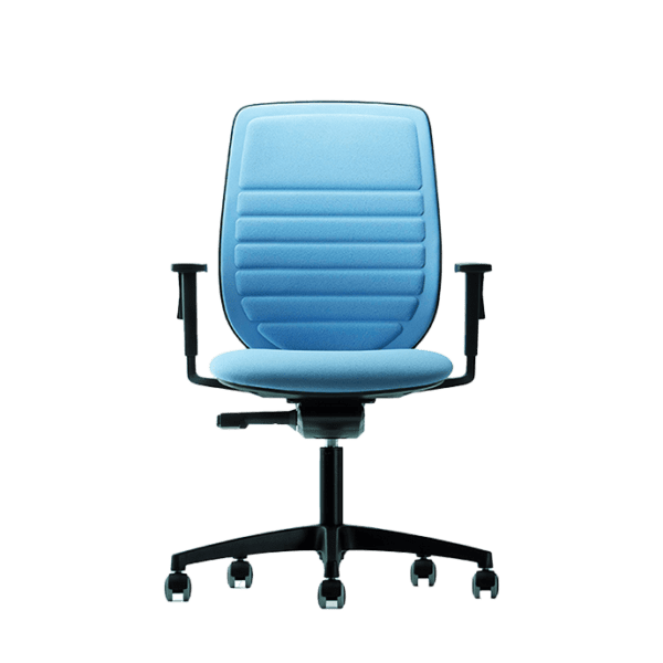 Siège de travail OKAY avec assise en tissu et mécanisme synchrone