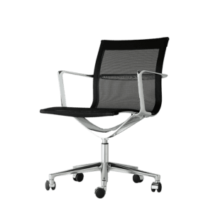 Fauteuil de bureau UNA en cuir avec base à 5 branches