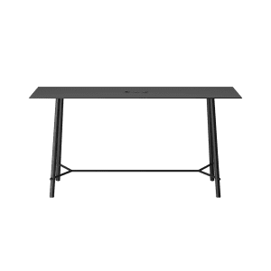 Vue d'ensemble de la table de réunion polyvalente en contexte professionnel