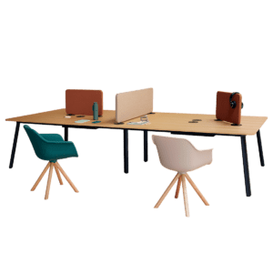 Table modulable en mélamine dans un bureau moderne