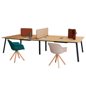 Table modulable en mélamine dans un bureau moderne
